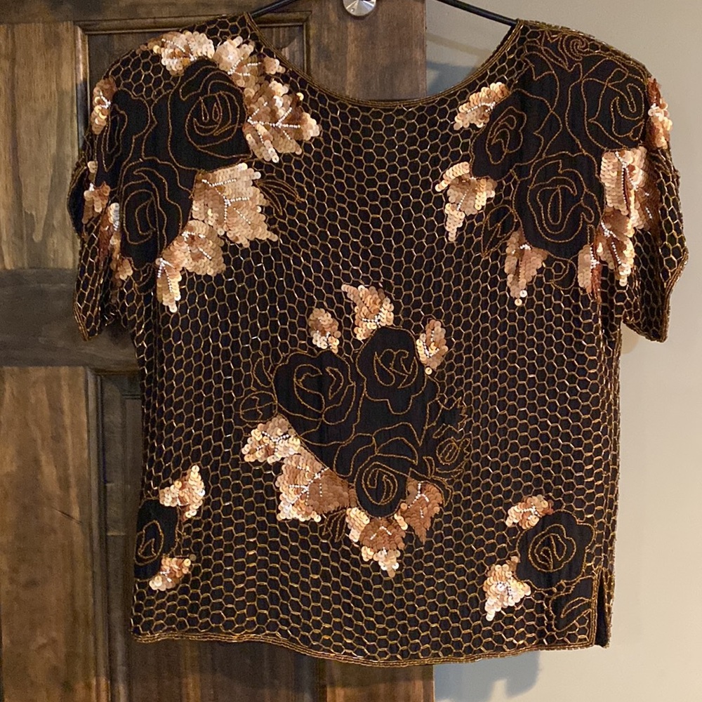 Vintage beaded Blouse - Picture 3 of 4